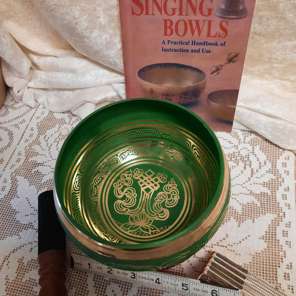 green medium size singing bowl
