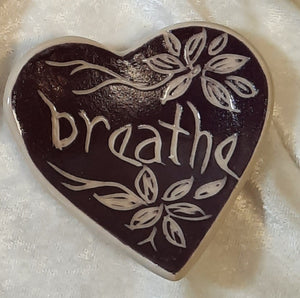 ceramic heart dish" breathe"