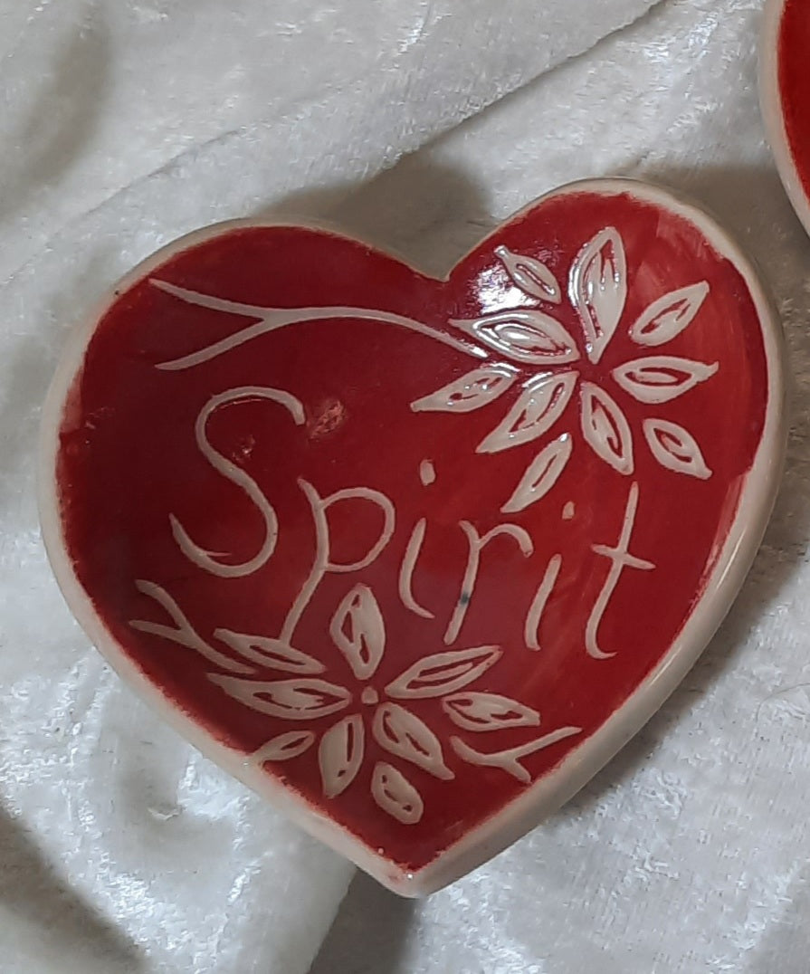 ceramic heart dish "spirit "
