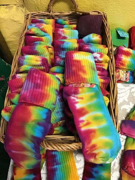 bamboo rayon hand dyed socks